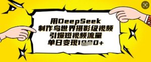 用DeepSeek制作鸟世界摄影级视频，引爆短视频流量，单日变现1k-虚拟资源库