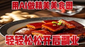 用AI做精美美食图,无需专业设备拍摄,轻轻松松开启副业-虚拟资源库