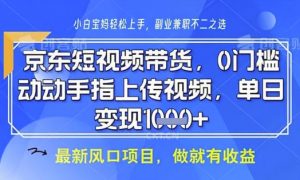 京东短视频代运营,不需要拍剪视频,不需要直播,全程喂饭,小白轻松上手,稳定月入8k【揭秘】-虚拟资源库