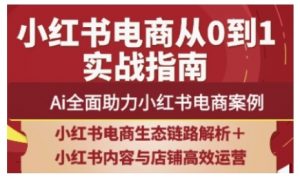 2025小红书电商全链路运营,Ai全面助力小红书电商案例-虚拟资源库