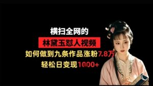 横扫全网的林黛玉怼人视频,如何做到九条作品涨粉7.8万,轻松日变现1k-虚拟资源库