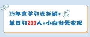 25年国学引流拆解+单日引200人+小白当天就能变现-虚拟资源库