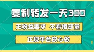 转发视频一天3张+，正规平台放心做，不看播放量，无粉丝要求，随时随地挣收益【揭秘】-虚拟资源库