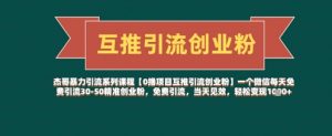 【0撸项目互推引流创业粉】一个微信每天免费引流30-50精准创业粉,免费引流,当天见效,轻松变现几张-虚拟资源库