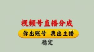 视频号直播分成,全程托管招募,单月轻松变现8k【揭秘】-虚拟资源库