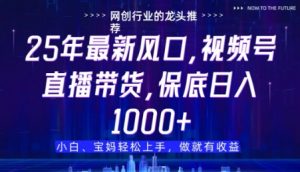 视频号直播带货代运营,只需提供账号,无需剪辑、直播和运营,只管坐收佣金【揭秘】-虚拟资源库