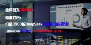精准打击:价值3980的DeepSeek私域引流实操课,小白实操无门槛,日引精准粉300+-虚拟资源库