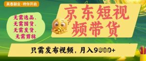 京东短视频带货,开启零门槛躺Z新时代【揭秘】-虚拟资源库