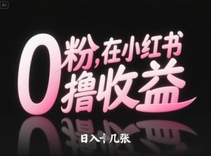 0粉在小红书撸收益，日入几张-虚拟资源库