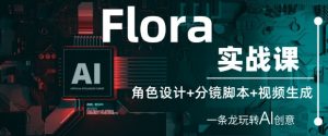 Flora实战课:角色设计+分镜脚本+视频生成,一条龙玩转AI创意-虚拟资源库