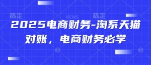 2025电商财务-淘系天猫对账,电商财务必学-虚拟资源库