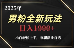 2025年男粉全新玩法,小白轻松上手,兼职副业首选,轻轻松松日入1k+-虚拟资源库