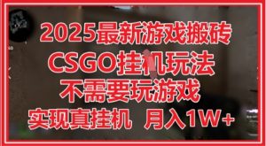 2025最新游戏搬砖,CSGO挂G,不需要玩游戏,实现真挂G,月入1W+【揭秘】-虚拟资源库