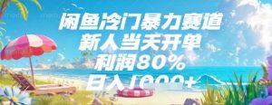 闲鱼冷门暴力赛道,新人当天开单,利润80%,日入几张,长期可做【揭秘】-虚拟资源库