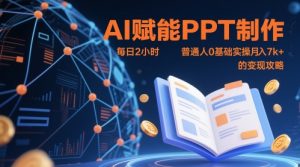 AI赋能PPT制作,每日2小时,普通人0基础实操月入7k+ 的变现攻略-虚拟资源库