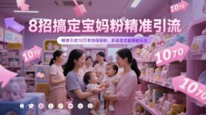 8招搞定宝妈粉精准引流,精准引流10万本地母婴粉,多渠道流量爆破玩法-虚拟资源库