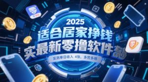 适合居家挣钱2025最新零撸软件，实测单日收入4张，多劳多得 一部手机即可操作【揭秘】-虚拟资源库