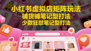 小红书虚拟店矩阵玩法,铺货铺笔记型打法,少款狂怼笔记型打法-虚拟资源库