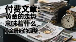 付费文章:黄金的走势意味着什么,如何看待黄金最近的调整-虚拟资源库