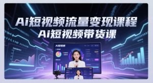 Ai短视频流量变现课程,Ai短视频带货课-虚拟资源库