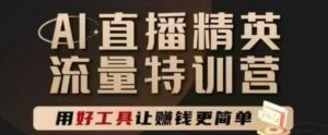 AI直播精英官方特训营,直播底层逻辑和ai实操技巧,用好工具让挣米更简单-虚拟资源库