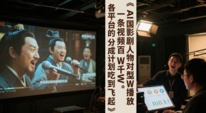 AI三国影视剧人物对口型唱歌玩法，一条视频百W千W播放，各平台的分成计划吃到飞起-虚拟资源库
