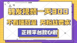 转发视频一天3张+,正规平台放心做,不看播放量,不看粉丝量,一个任务几分钟完成【揭秘】-虚拟资源库
