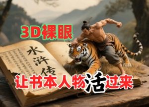 书本人物裸眼3D视频，新的玩法，流量超猛，保姆级教程-虚拟资源库
