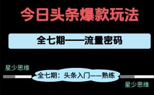 头条系列全七期项目拆解，全是干货，新手从0-1必经过程，99的人会踩的坑-虚拟资源库