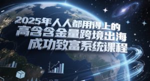 2025年人人都用得上的高含金量跨境出海成功致富系统课程-虚拟资源库