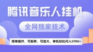 2025腾讯音乐挂G项目,全网独家技术,全新玩法,轻松月入5k+【揭秘】-虚拟资源库