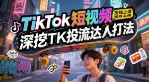 TikTok短视频带货线上课,深挖TK投流达人打法-虚拟资源库