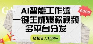 AI智能工作流,一键生成书单号爆款视频,多平台分发,每日收益多张【揭秘】-虚拟资源库