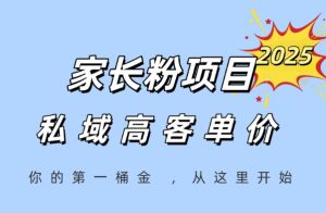 家长粉项目,一个可以长期变现暴利项目,私域高客单价,轻松完成你的人生第一桶金-虚拟资源库
