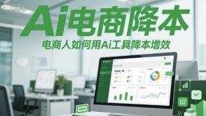 Ai电商降本增效线上课,电商人如何用Ai工具降本增效-虚拟资源库