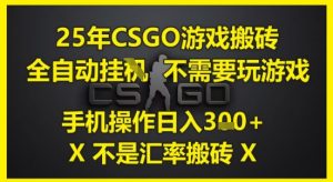 25年CSGO游戏搬砖,全自动运行,不需要玩游戏,手机操作日入3张(不是汇率搬砖)【揭秘】-虚拟资源库