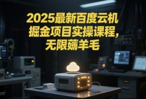 2025最新百度云机掘金项目实操课程单窗口保底5-10元月收益单窗口150+【揭秘】-虚拟资源库