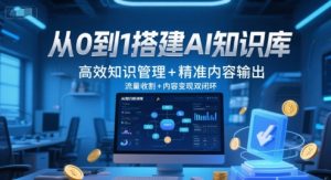 从0到1搭建AI知识库，高效知识管理+精准内容输出，流量收割+内容变现双闭环-虚拟资源库