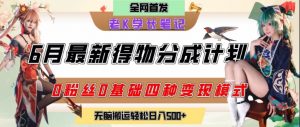 6月份最新得物创作者分成计划2.0玩法,0粉丝0基础四种模式变现,从隐蔽渠道无脑搬运,日入2张-虚拟资源库
