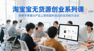 淘宝无货源创业系列课,助新手掌握从产品上架到盈利选品的全流程方法论-虚拟资源库