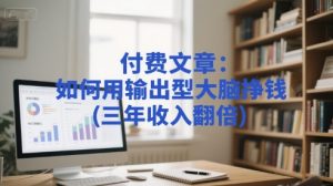 付费文章:如何用输出型大脑挣钱(三年收入翻倍)-虚拟资源库