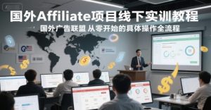 国外Affiliate项目线下实训教程,国外广告联盟从零开始的具体操作全流程-虚拟资源库