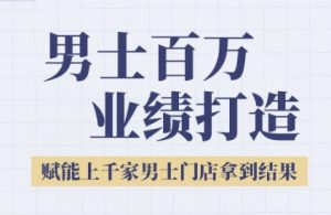 2025男士美业百万业绩打造,赋能上千家男士门店拿到结果-虚拟资源库
