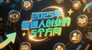付费文章:2025年普通人创业的5个方向-虚拟资源库