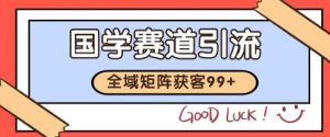 国学赛道精准拓客,自热矩阵日引99+ 获客SOP【揭秘】-虚拟资源库