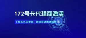 172号卡代理商激活_下级长久未登录，回流自动激活插件-虚拟资源库