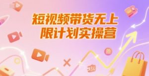 短视频带货无上限计划实操营,新人短视频带货工具流养号破播文案运营篇课程-虚拟资源库