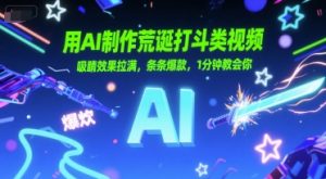 用AI制作荒诞打斗类视频，吸睛效果拉满，条条爆款，1分钟教会你-虚拟资源库