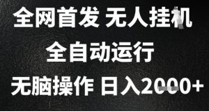 2025首发无人挂G项目，日入2k+，全自动运行，无脑操作，长期稳定 小白可玩【揭秘】-虚拟资源库