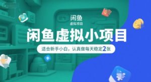 闲鱼虚拟小项目，操作简单，适合新手小白，认真做每天稳定2张-虚拟资源库